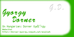 gyorgy dorner business card